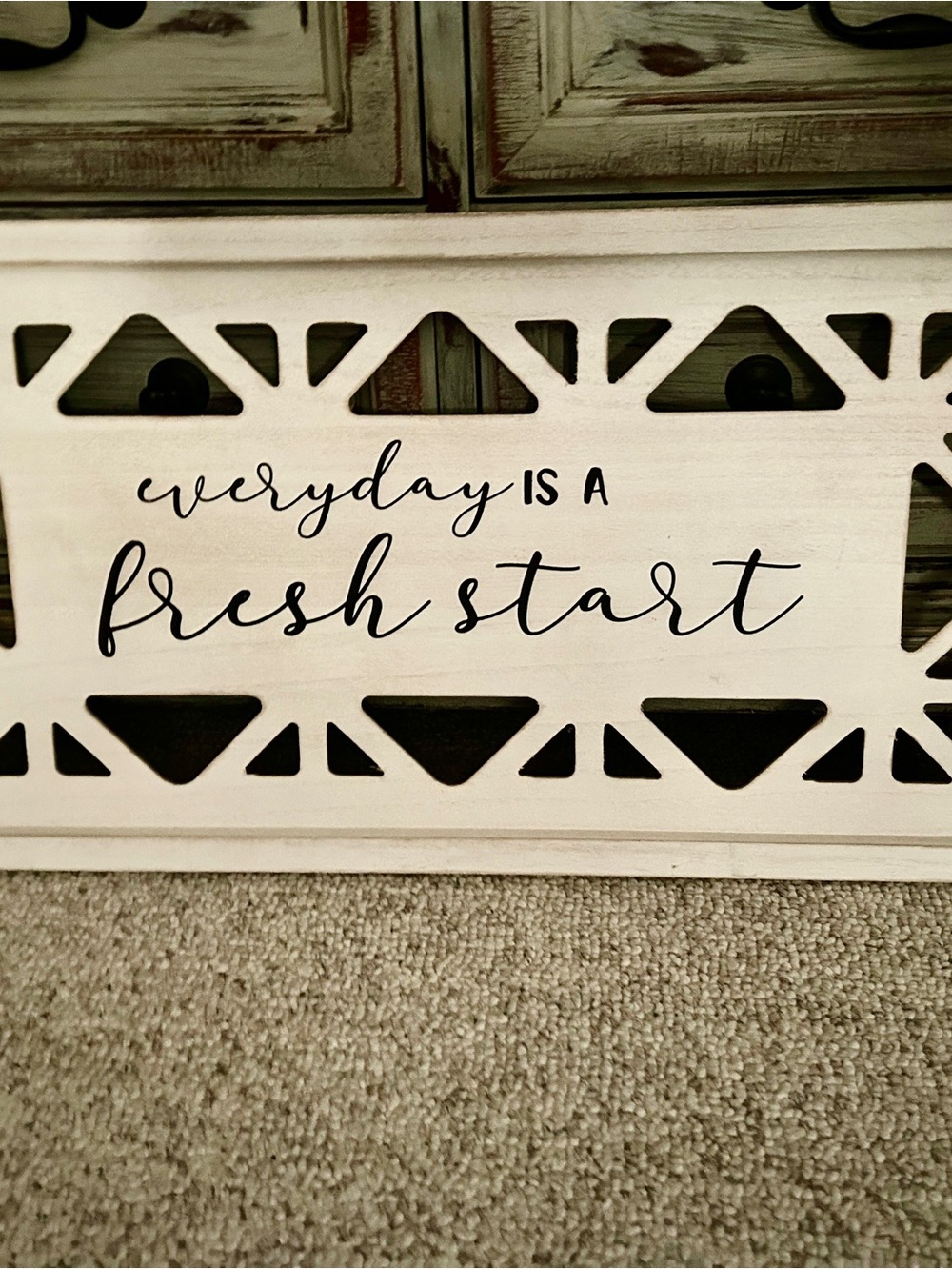 Everyday Is A Fresh Start Wall Sign - White
